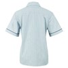 Junior Short Sleeve Blouse - blue/white stripe
